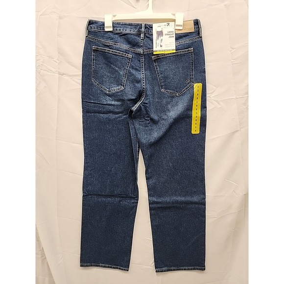 Seven7 Women's Loose Straight Jean Size 8 Dark Wash Denim Baggy - Picture 3 of 7